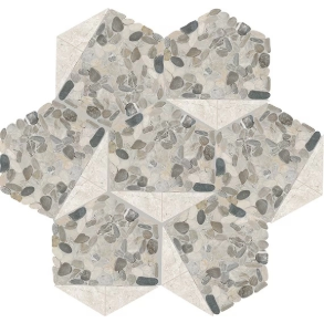 Coal Tri-Hex Pebble - stone tile